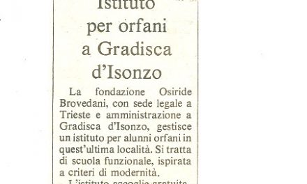 Istituto per orfani a Gradisca d’Isonzo