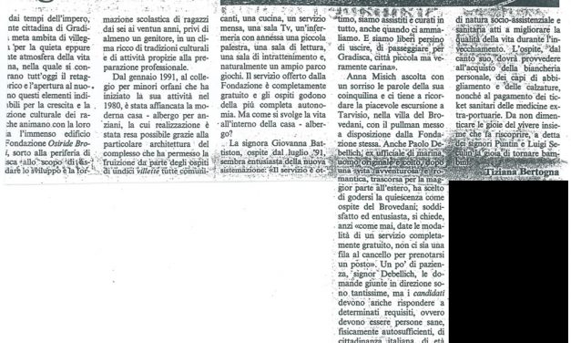 Un’oasi di pace per la felicità degli anziani