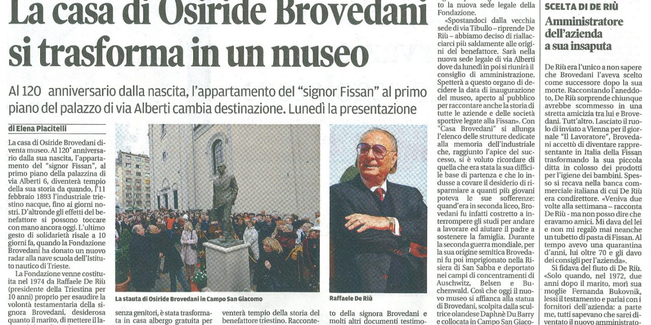 La casa di Osiride Brovedani si trasforma in un museo