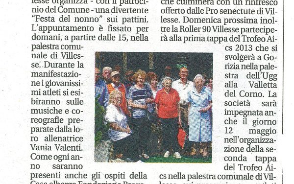 La “Festa del nonno” domani correrà sui pattini