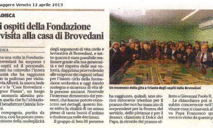 Gli ospiti della Fondazione in visita alla casa di Brovedani