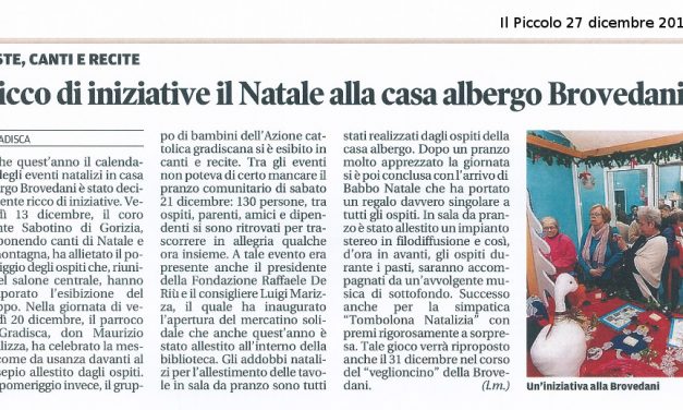 Ricco di iniziative il Natale alla Casa Albergo Brovedani