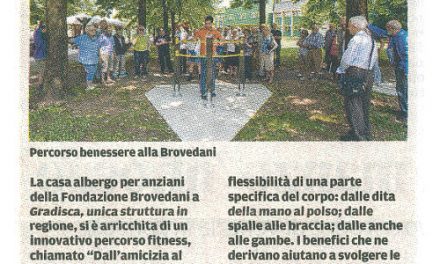 Allestito nuovo percorso fitness per gli ospiti dell’Istituto Brovedani