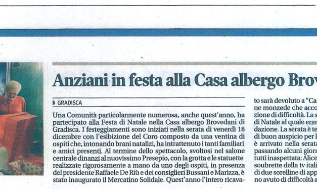 Anziani in festa alla Casa Albergo Brovedani di Gradisca