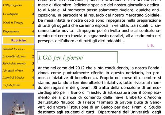 Anno 3 – Numero 12 – Dicembre 2012