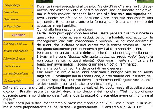 Anno 5 – Numero 8 – Agosto 2014