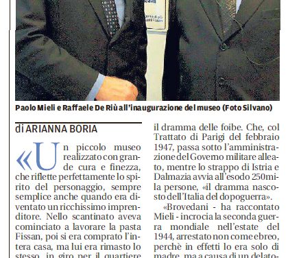 Mieli: “Brovedani simbolo della Trieste attiva e plurale”