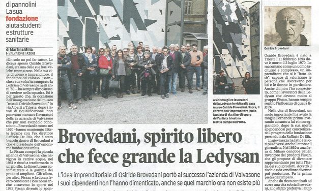 Brovedani, spirito libero che fece grande la Ledysan