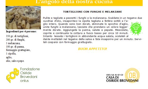 tortiglioni con funghi e melanzane