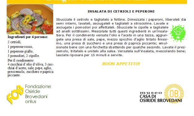 insalata di cetrioli e peperoni