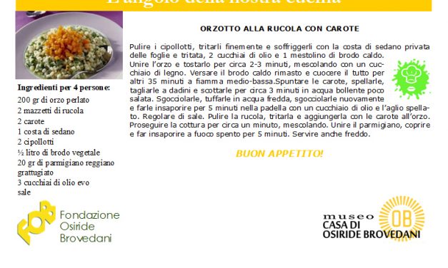 orzotto alla rucola con carote