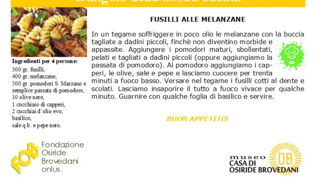 fusilli alle melanzane