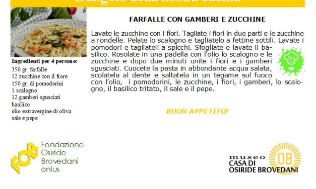 farfalle con gamberi e zucchine