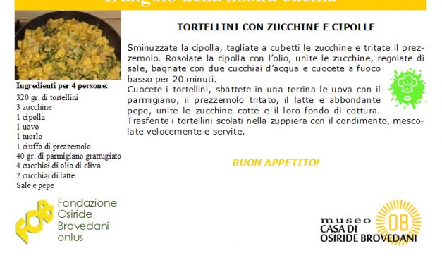 tortellini con zucchine e cipolle