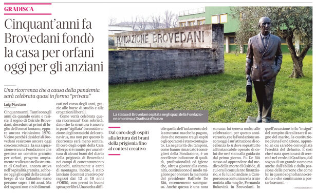 cinquant’anni fa brovedani fondÓ la casa per orfani oggi per anziani